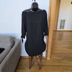 LOFT Elegant Black Off-Shoulder Dress